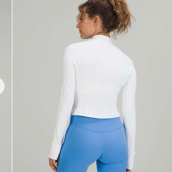39. Lululemon Its Rulu Run Cropped Half-Zip White - Picture 4 of 5